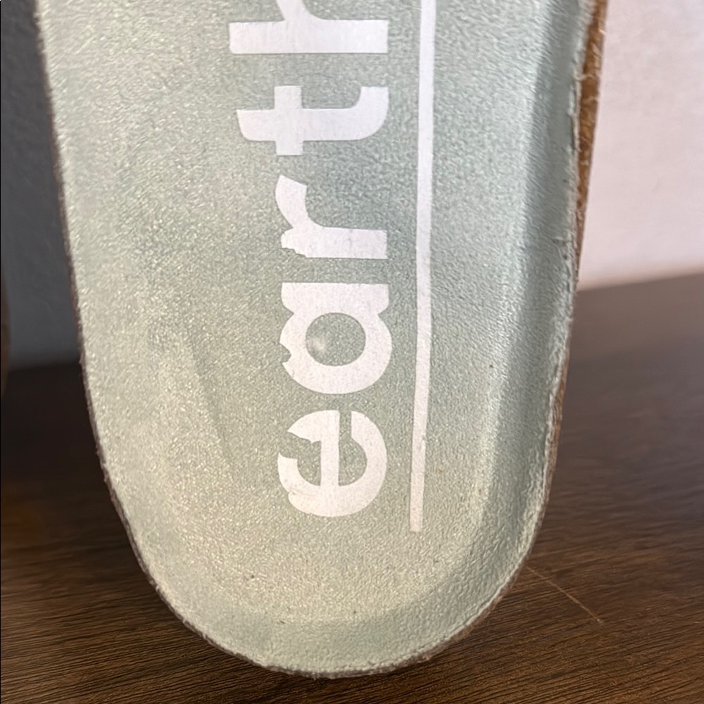 Earth Turquiose Slide Sandals with Big Buckle - Picture 9 of 10
